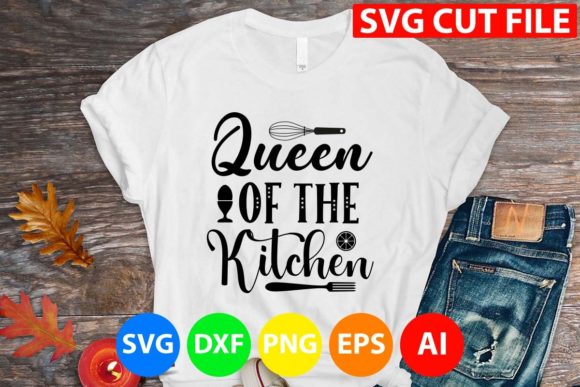 Queen of the Kitchen Graphics for T-Shirt Designs