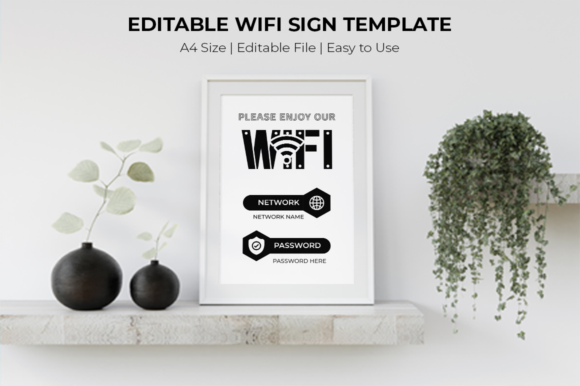 Wifi Sign Template Graphic Design Asset