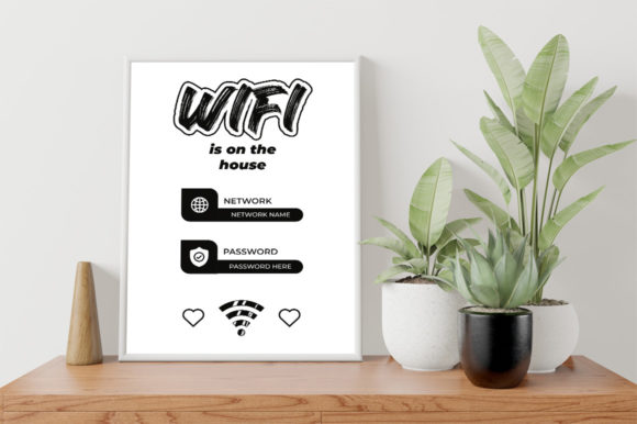 Wifi Sign Template Wall Decor – A Graphic Design Asset for Modern Branding